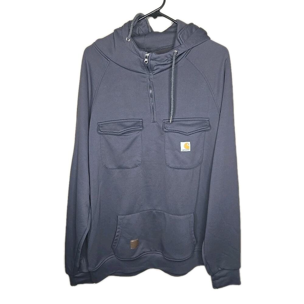 Carhartt Paxton Rain Defender Heavyweight Four Pocket 2X Lrg Quarter Zip Hoodie